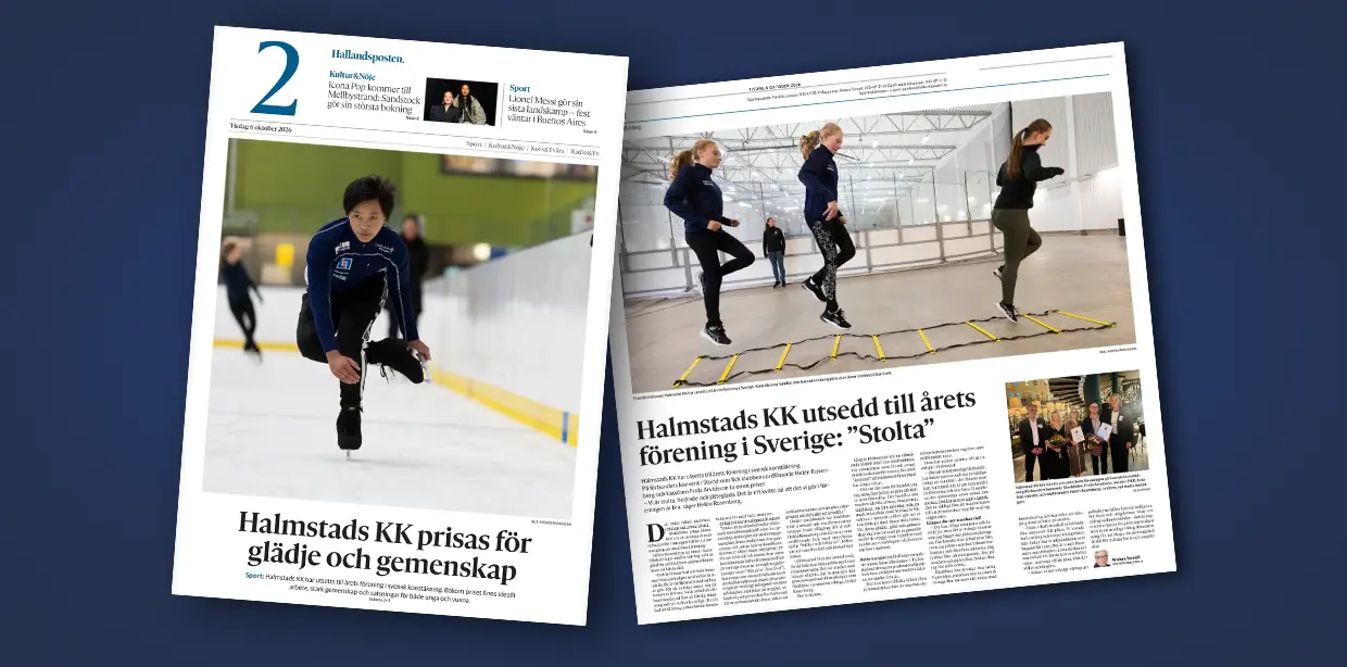 Hallandsposten skriver om Halmstads Konståkningsklubb
